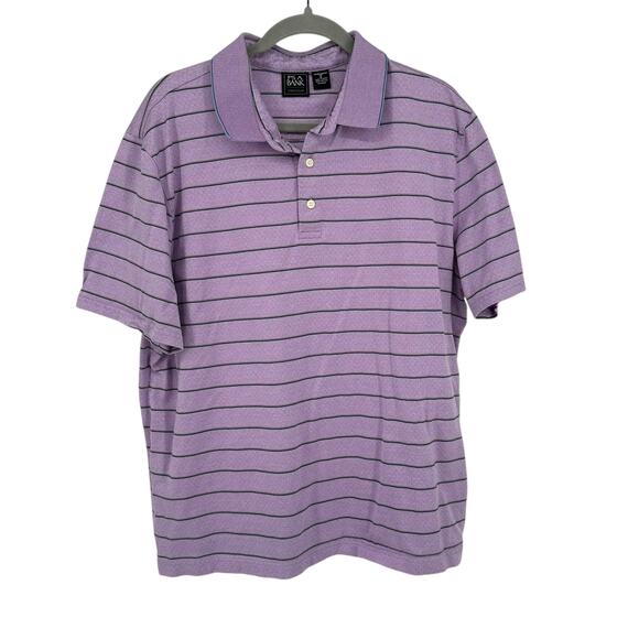Jos. A. Bank Traveler Purple Striped Polo Shirt Sz XL - Picture 1 of 6